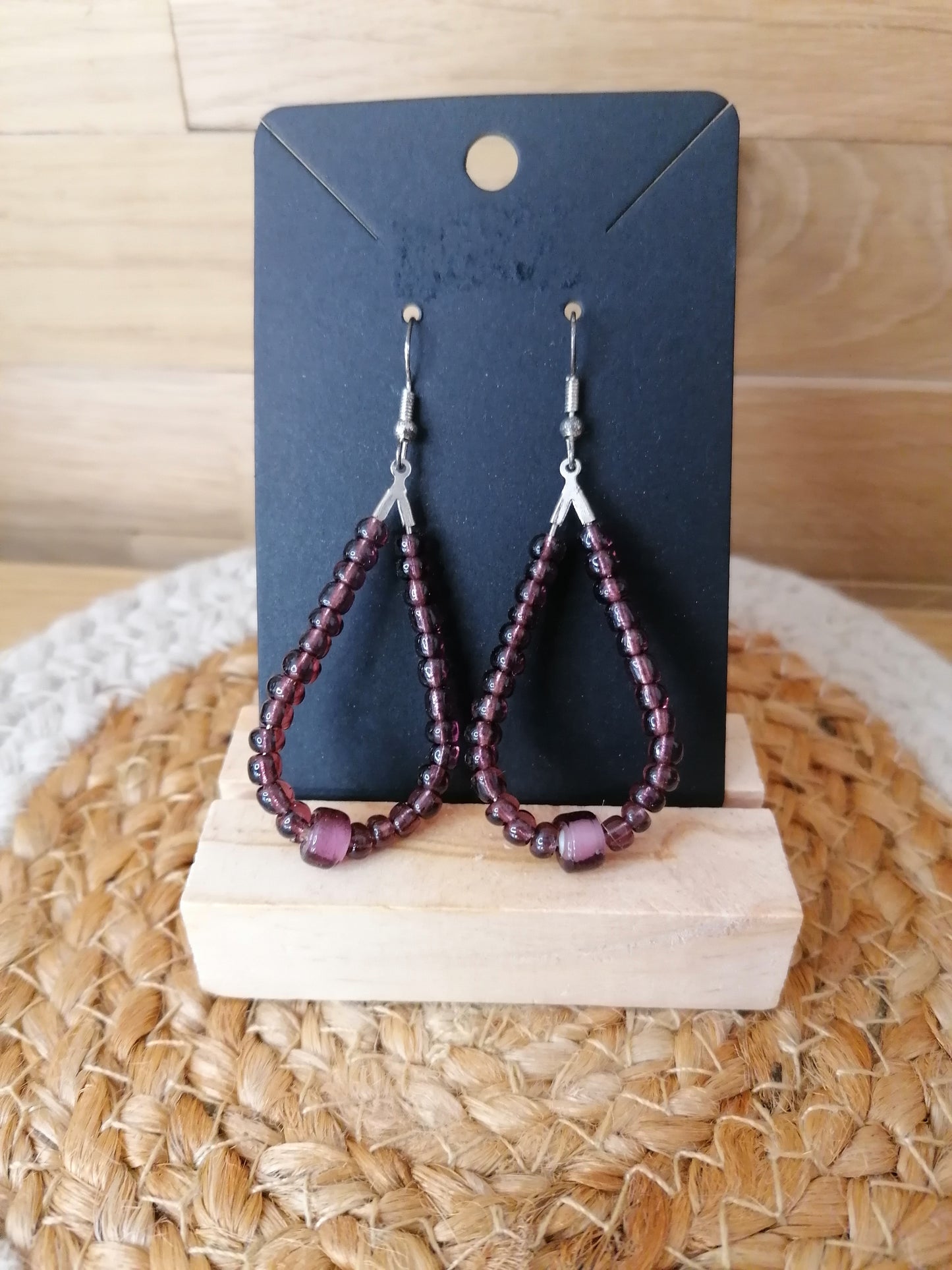 Boucles d'oreilles en perles "Edition unique"