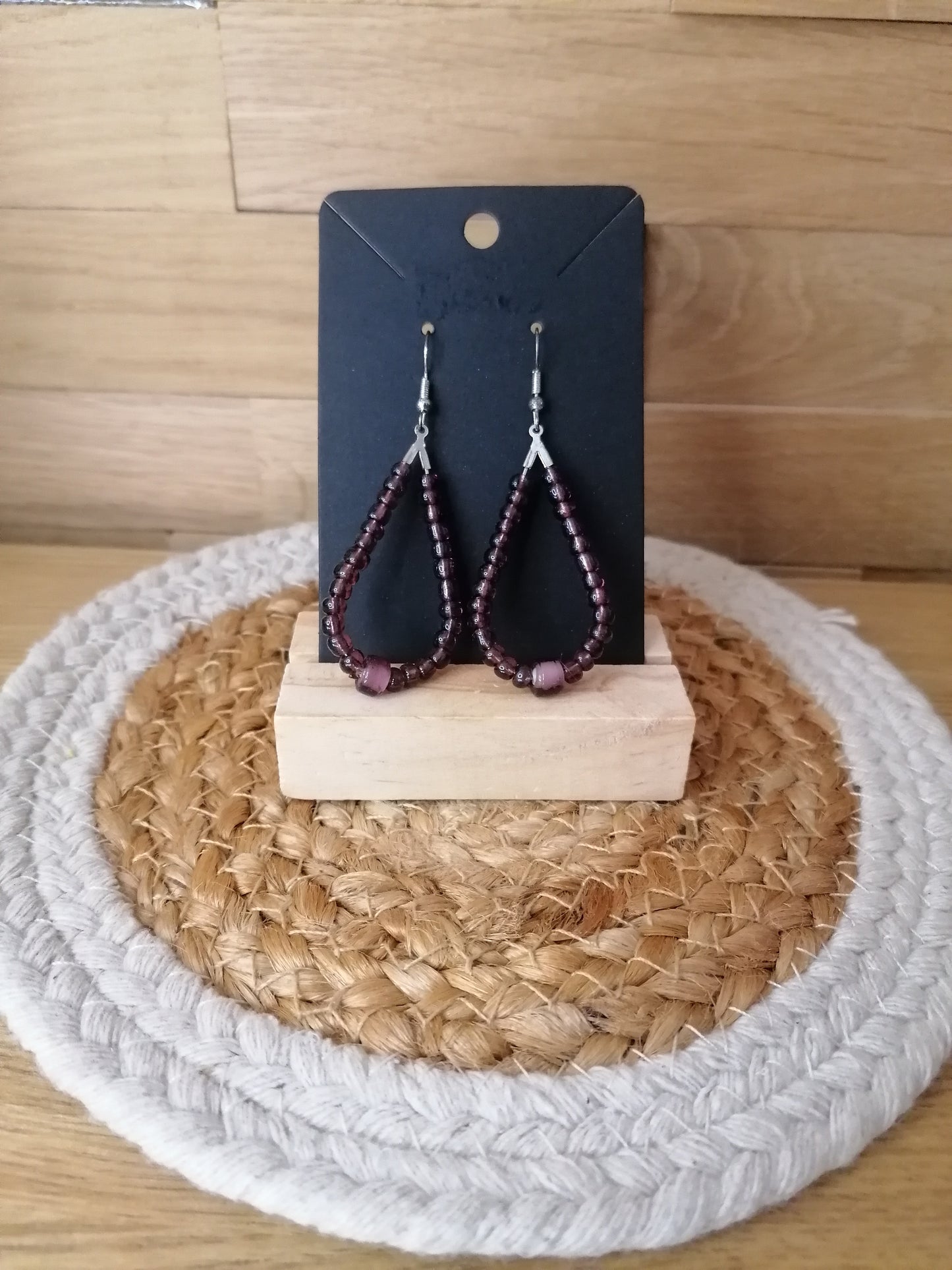Boucles d'oreilles en perles "Edition unique"