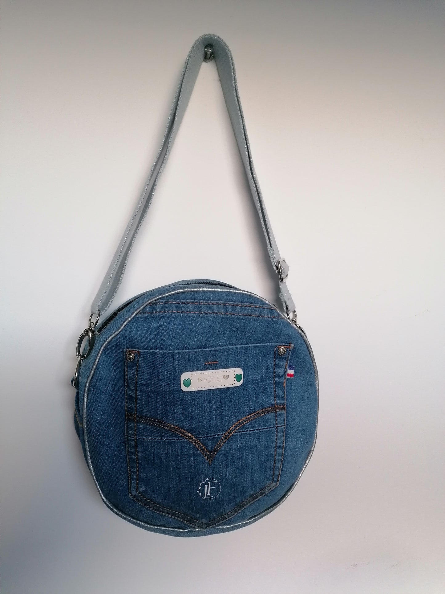 Sac à main en jeans upcyclés unique