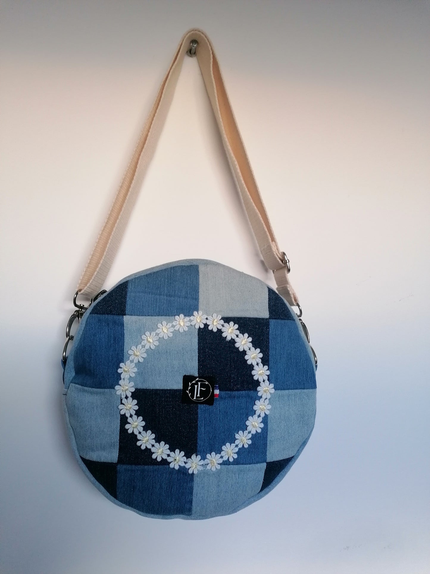 Sac à main en jeans upcyclés unique
