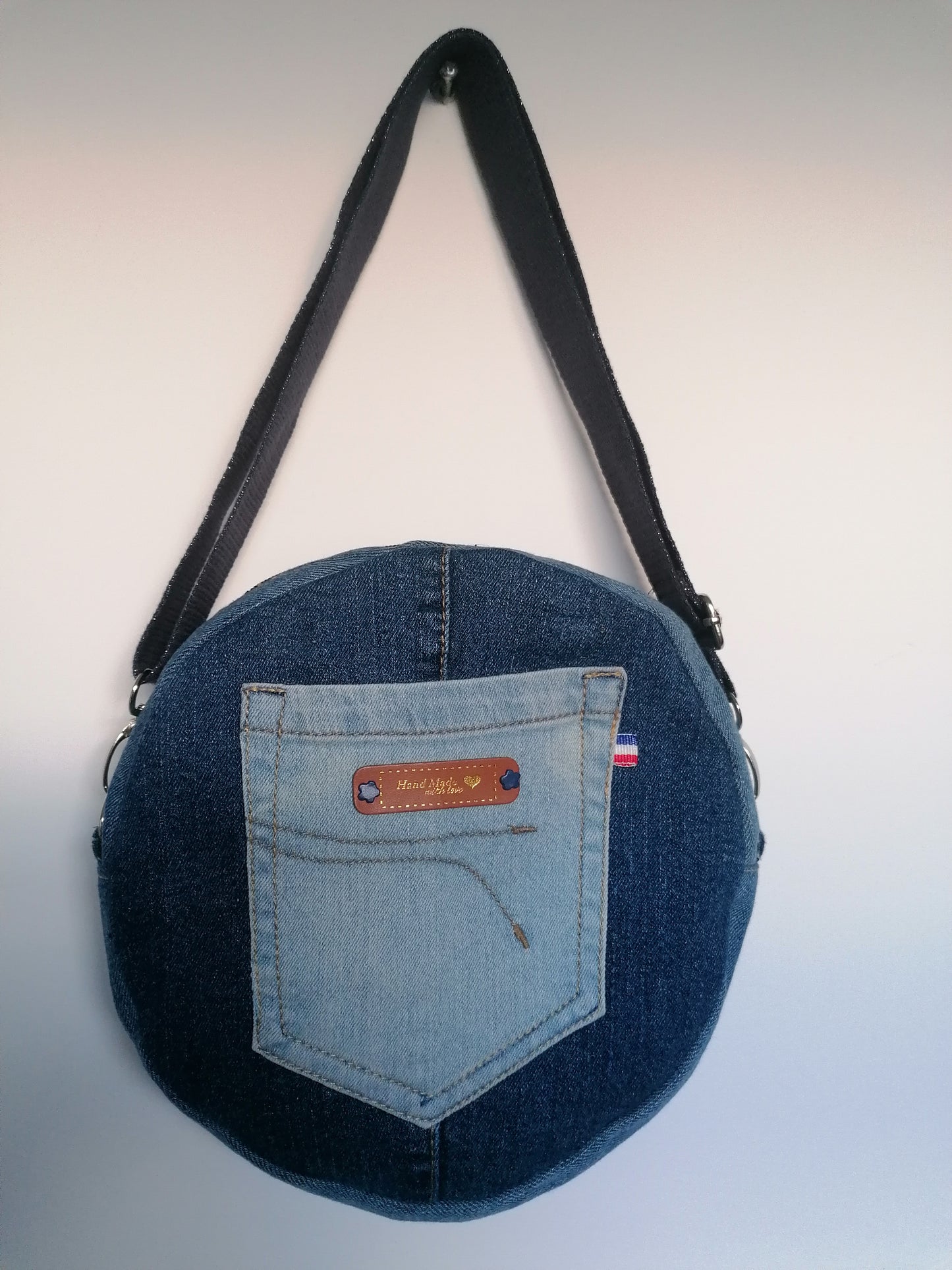 Sac à main en jeans upcyclés unique