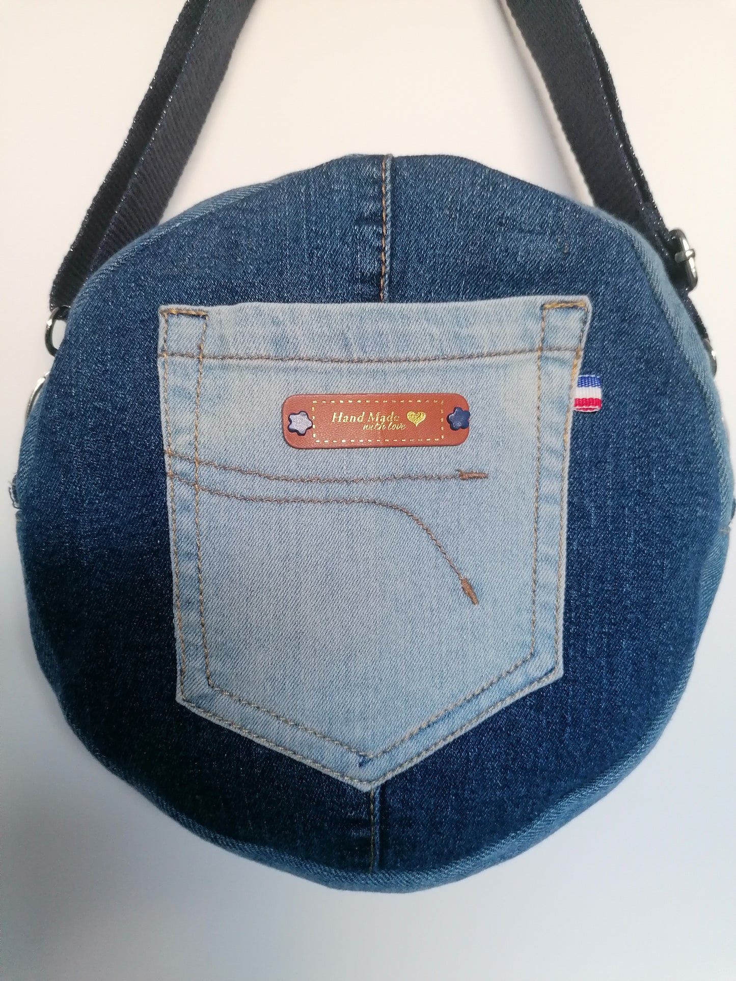 Sac à main en jeans upcyclés unique