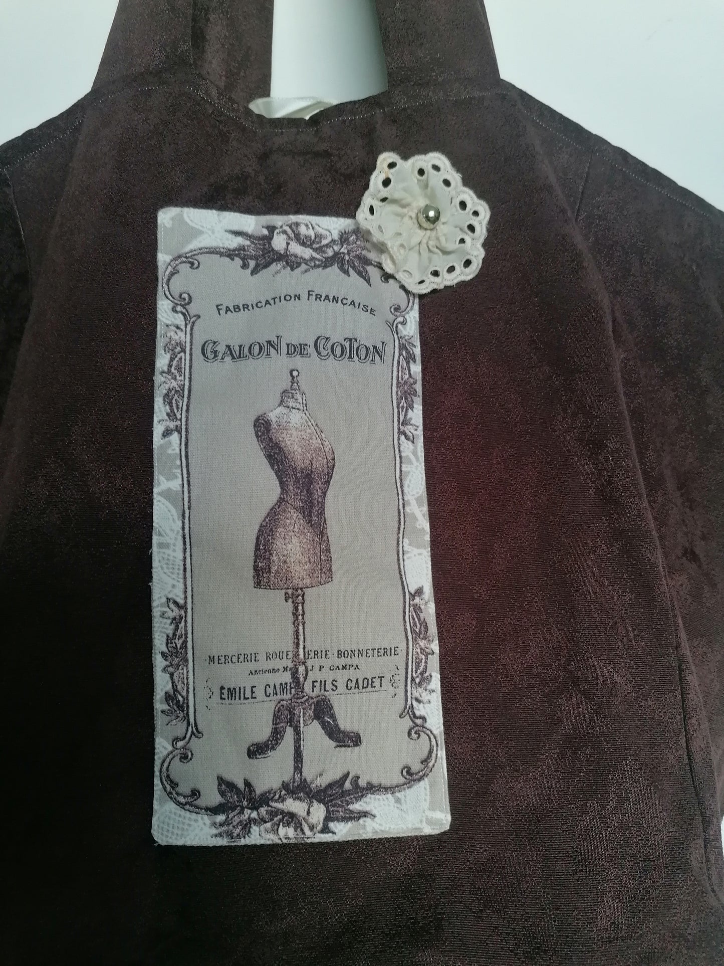 Sac à main en tissus unique upcyclé