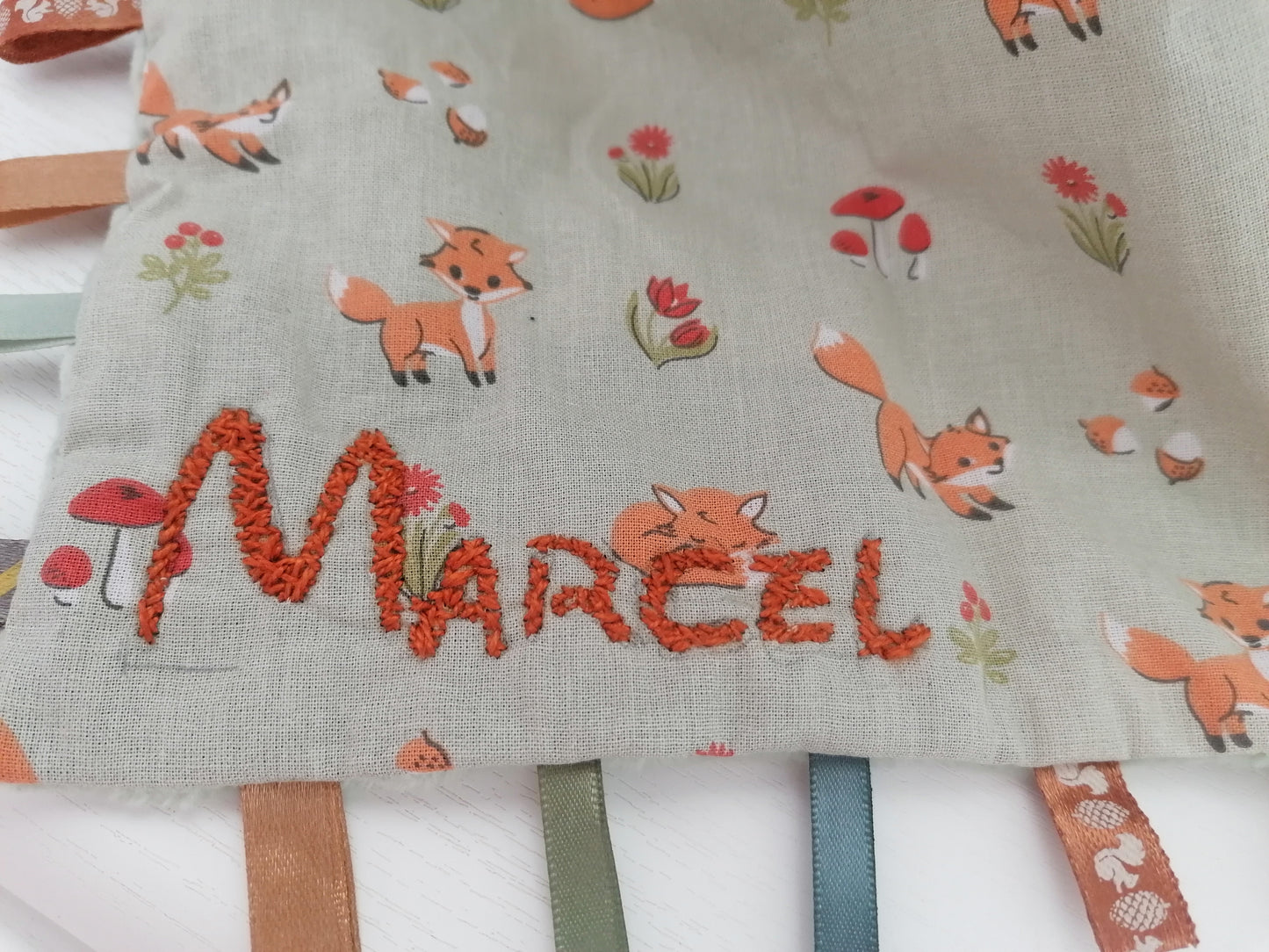 Doudou lapin Prénom brodé enfants